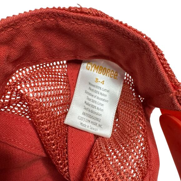 GYMBOREE Explorer Bear Mountain Cap Baseball Hat Mesh Adjustable Red Blue 3-4 - Picture 7 of 7